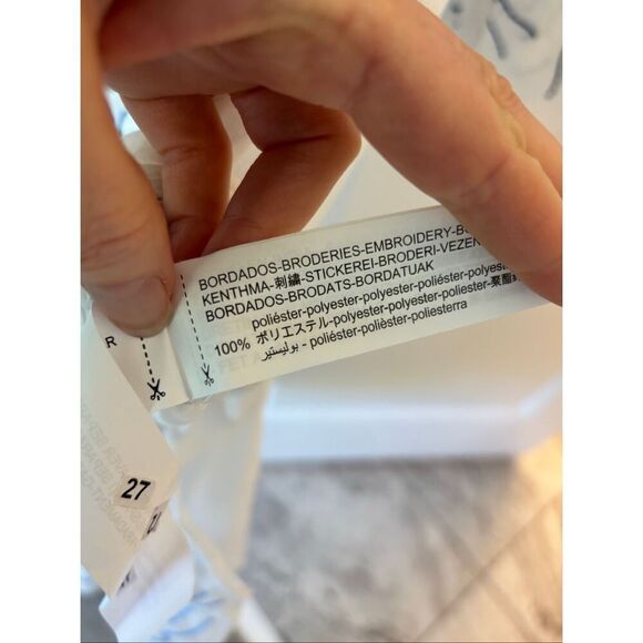 Zara The Lagoon Embroidered Sea Life kaftan, small $140 F22 - Picture 10 of 12